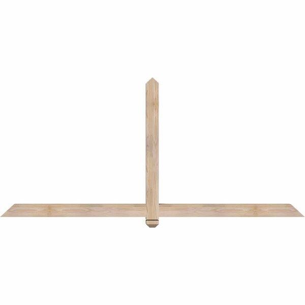 Ekena Millwork Eugene Smooth Timber Gable Bracket, Douglas Fir, 84"W x 38"H x 3 1/2"D x 3 1/2"F, 11/12 Pitch GBW084X38X0404EUG00SDF - main